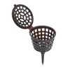 50 Pcs Brown Plastic Fertilizer Mesh Basket with Lid Planting