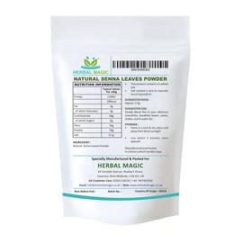 Herbal Magic's Pure & Natural Senna Leaves Powder-Also Known As-East Indian Senna,Cassia Senna,Egyptian Senna,Sene de la Palthe,Sonamukhi-Mild,Sweet Slightly bitter, Aromatic Whole Leaves Used-100g