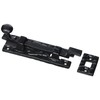 Merriway BH00771 Antique Cranked Swan Neck Surface Slide Door Bolt, 100 mm (4 inch) - Black