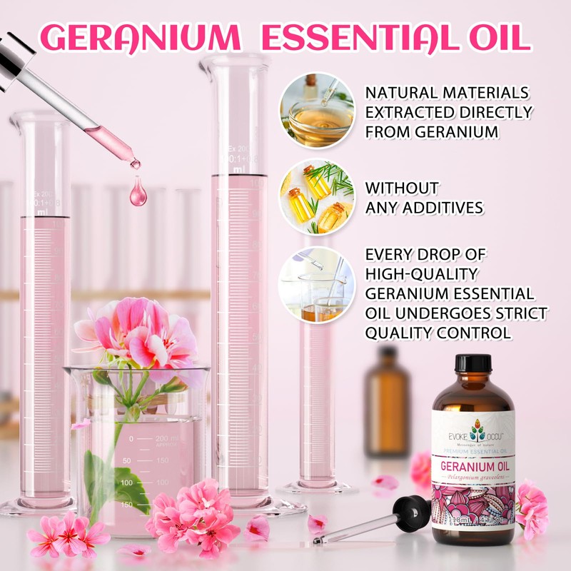 EVOKE OCCU Pure & Natural Geranium Essential Oil for Skin,