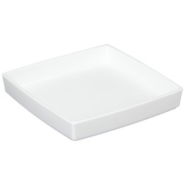 Yamato Plastic Pot/Planter, Quench Plate, No. 6, 4.9 x 4.9 x 0.8 inches (125 x 125 x 20 mm), White