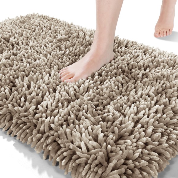 Yimobra Bathroom Rug, Chenille Extra Soft and Absorbent Shaggy Bath