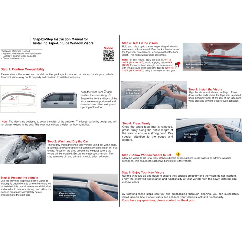 2020-2025 Tape-on Rain Guards for Kia Soul Side Window Deflector