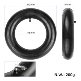 ZAITUO 10 x 3.0/255 x 80 10″ Heavy Duty Butyl Rubber Inner Tube w/ 90° Bent Schrader Valve Replacement for Kugoo M4 Pro, kukirin g2 max, kukirin g3 pro Electric Kick Scooter Wheel Tire Parts Tyre (1)