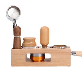 Joyeee Espresso Tamping Station, Beech Wood Portafilter Holder Espresso Coffee Equipment for Bar Home Office, Fit for 58MM (Accessories not Included)