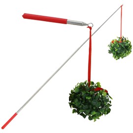 Iconikal 2-Pack Extendable Mistletoe-On-A-Stick - Funny Christmas Gag Gift Photo Booth Prop Holiday Joke