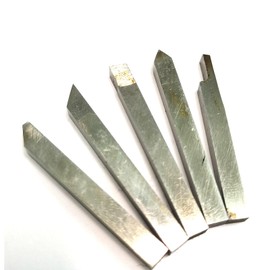 ZR 5 Pcs 4x4mm Carbide Tipped Lathe Metal Cutter Bit Cutting Tool Set Turning Boring Cutters Accessories for Mini Miniature Metal Lathe