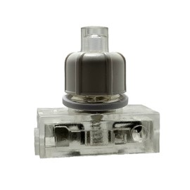 Built-in pressure switch with plug-in connection, transparent, white for lamps 250 V 2 A (transparent white)