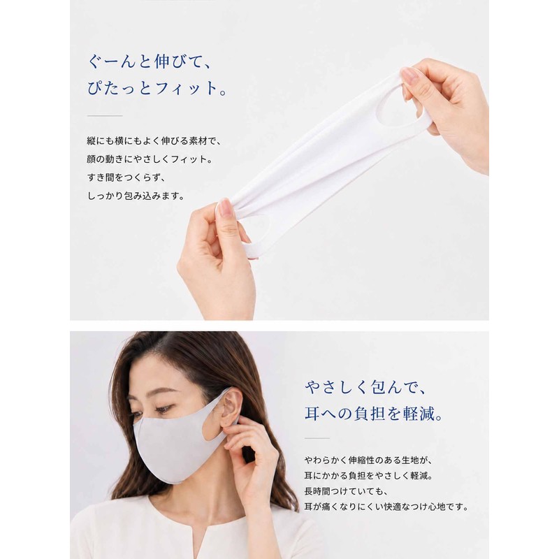 Eraser Cool Feeling Mask, Cool and Refreshing, for Summer, Washable,