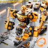 JUKUDAHU 5-in-1 Robot Toys Cars for Kids 3-5, Magnetism Transforming
