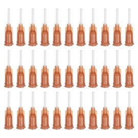 PATIKIL 15G Plastic Dispensing Needles, 60 Pcs Blunt Tips Luer Lock Glue Needle Tube with PP Flexible Tips for Liquid Glue Inks Industry Experiment, Orange