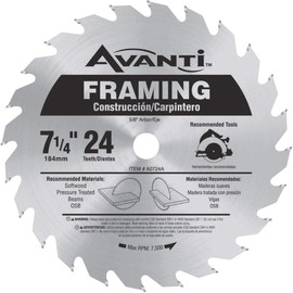 (10 Count) Avanti A0724A 7-1/4-Inch 24 Teeth Saw Blade