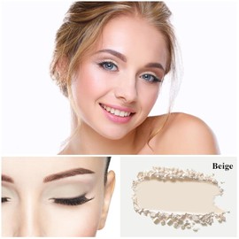 MEICOLY Off White Single Eyeshadow with Mirror,Beige off white eyeshadow