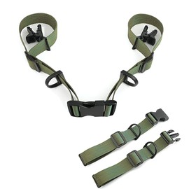 Ikerall 2 Pcs Adjustable Backpack Sternum Straps Chest Belt Hardness Strap with Anti-slip Fixed Clips for Camping Hiking, Navy Green, 37