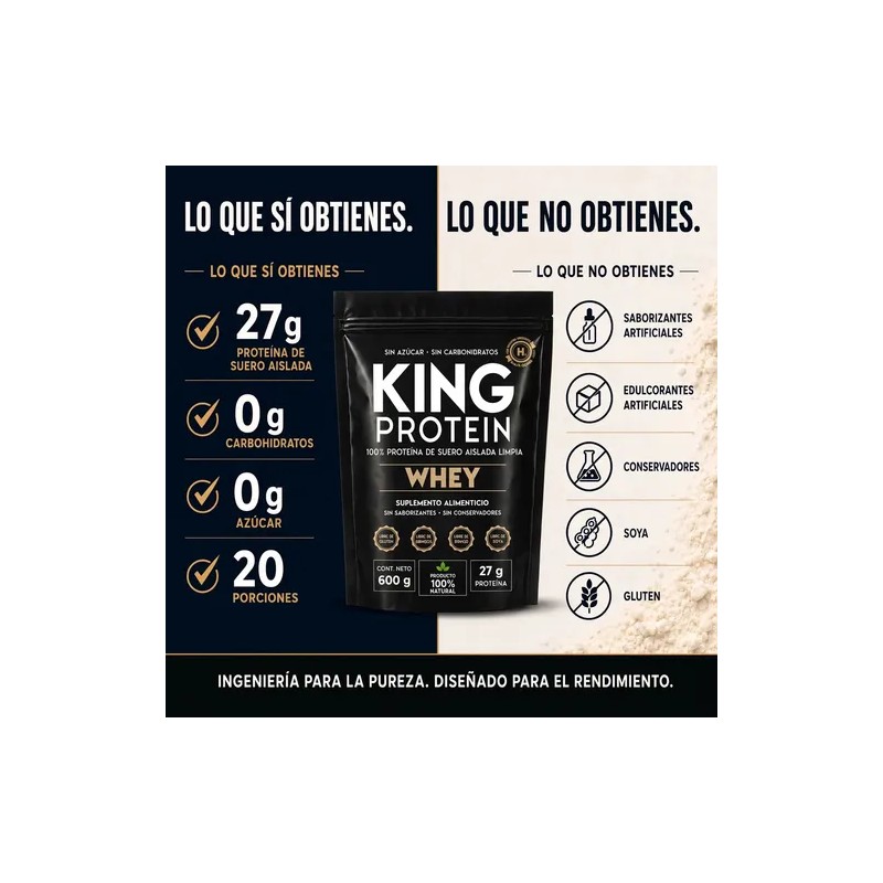 King Protein Whey 600g Aislado Lactosa Sabor