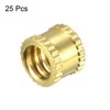 sourcing map Knurled Insert Nuts - 25Pcs 1/4-20 Female Thread