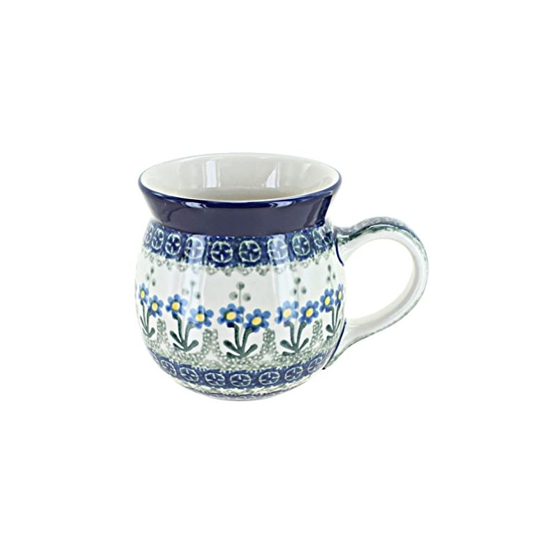 Blue Rose Polish Pottery Blue Posy Bubble Mug