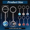 OLYCRAFT 8 Pieces Solar System Planet Key Chain Pendant Crystal