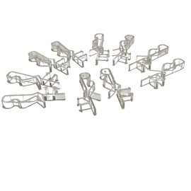 Hidden Valance Clips, for Horizontal Blinds, Pack of 10, Clear, by Amazing Drapery Hardware