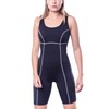 Aquarti Women's Swimming Costume with Leg Closed Back, black