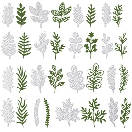 OOTSR 16PCS Leaf Cutting Dies, DIY Craft Carbon Steel Embossing Template, Metal Cutting Dies for Card Making,Scrapbook Paper Cards Album Stencil