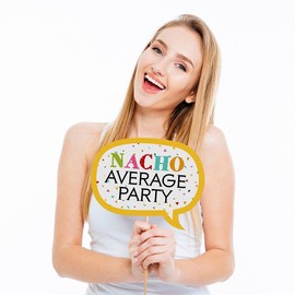 Funny Let's Fiesta - Mexican Fiesta Party Photo Booth Props Kit - 10 Piece