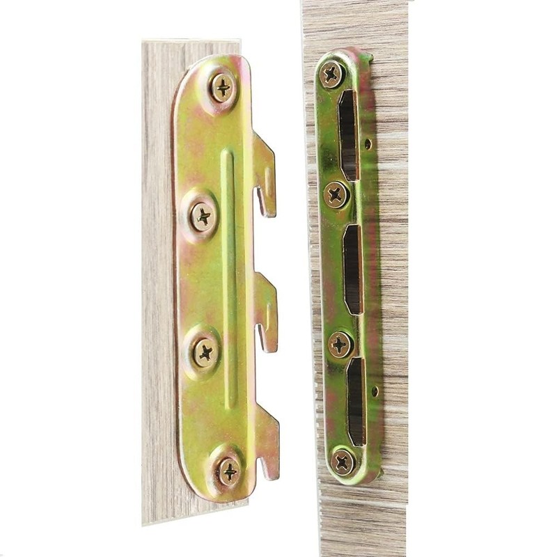 Lrcipru ﻿Surface Mounted Bed Rail Brackets 4 Set Bed Frame