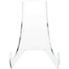 Plymor Clear Acrylic Flat Back Display Easel with Extra Deep Support Ledges, 3" H x 3.125" W x 4" D (3 Pack)