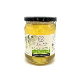 Ascania Acacia Honey 100% Pure Natural Glass Jar 22.9 oz / 650 gr Product of Ukraine