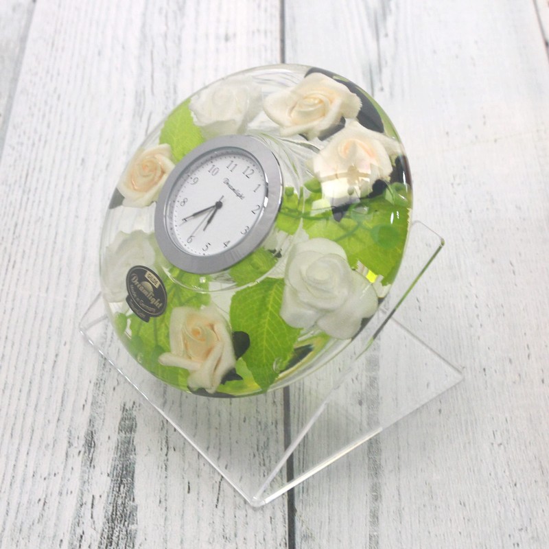 Ixu New Dream Light Flower Clock Pure Rose UFO Mini