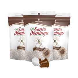 Café Santo Domingo Lungo Capsules - Compatible with Nespresso Original Brewers - Product from the Dominican Republic (30 Count)