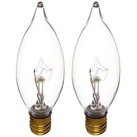 Satco Products S3773 120-Volt 15CA8 Candelabra Base Clear Light Bulb