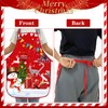 Dwafill Pack of 2 Christmas Aprons, Red Christmas Apron, Cartoon