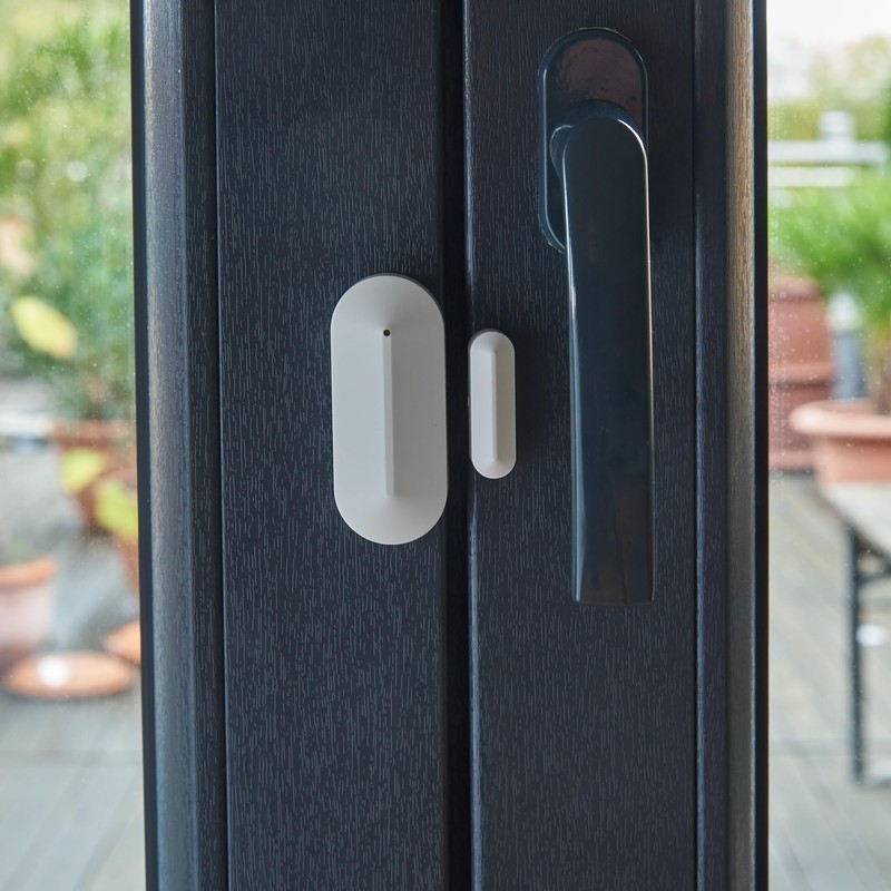 Safe2Home Fenstersensor 433 MHz - Türsensor mit Magnetkontakt für die