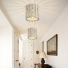 Rustic Flush Mount Ceiling Light, Farmhouse Wood Cage Semi Flush