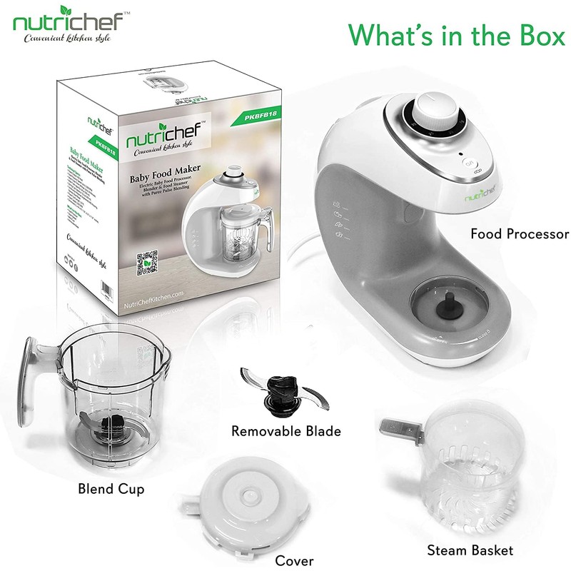 NutriChef Baby Food Maker | 2-in-1 Steam Cooker & Puree