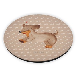 Mr. & Mrs. Panda Round Magnet Dog Dachshund Gift Fridge Decoration Dachshund Fridge Magnet Dogs Dog Breed Pin Board Magnet Brown