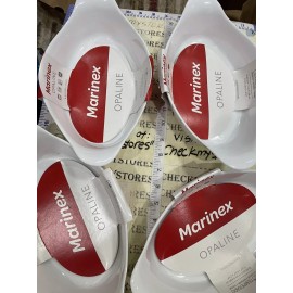 Marinex 4X Marinex Opaline Tempered Glass Oval Handled Baker 11 3/8”x6 3/4”x2 5/8” Perm