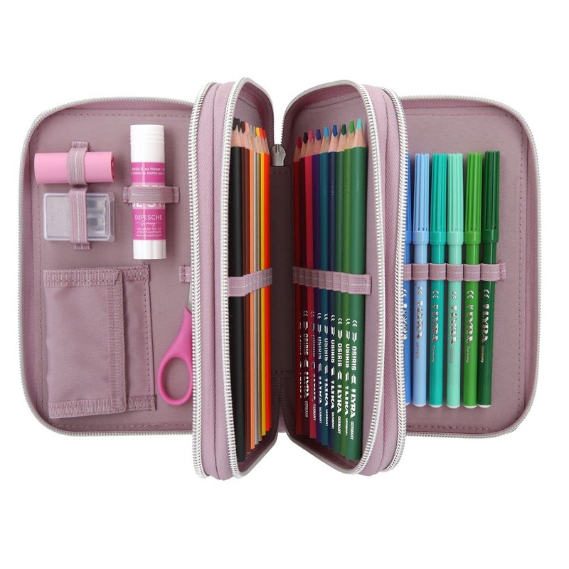 Depesche 11231 TOPModel - Filled 3-Compartment Pencil Case in Ballet