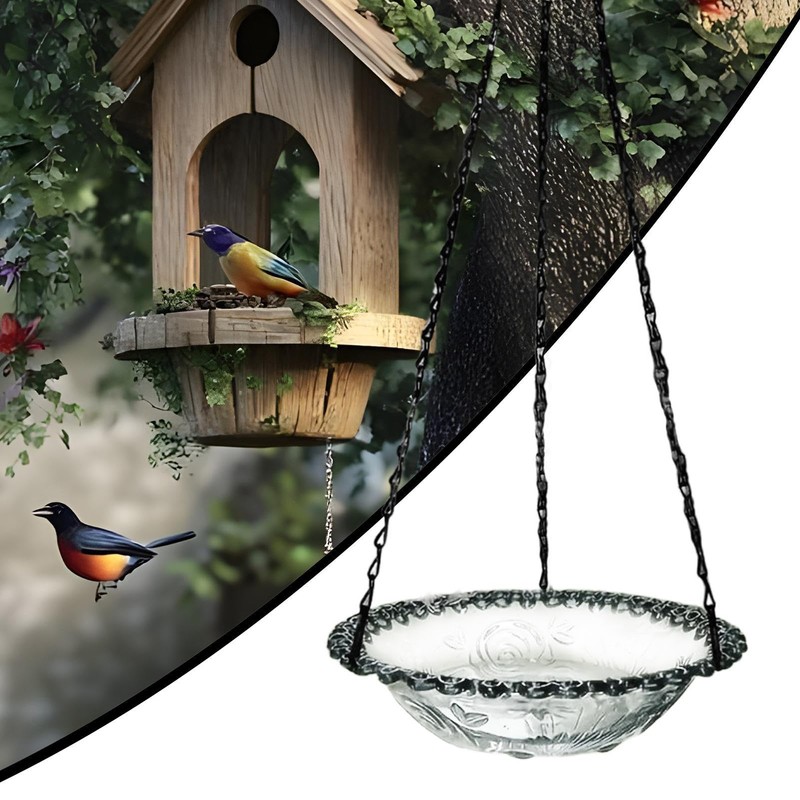Bird Bath Feeder | Bird Baths - Heavy-Duty Metal Birdhouse