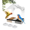 18x10x21cm Window Bird Feeder, House-shaped Bird Feeder Window with Wet