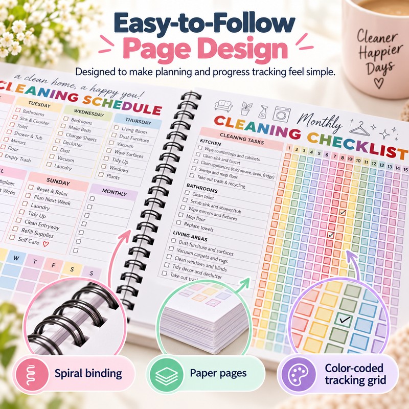 ADHD Cleaning Planner for Home Organization – Daily to Yearly