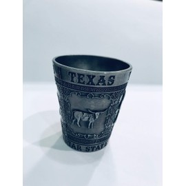 Texas Shot Glass Pewter Design