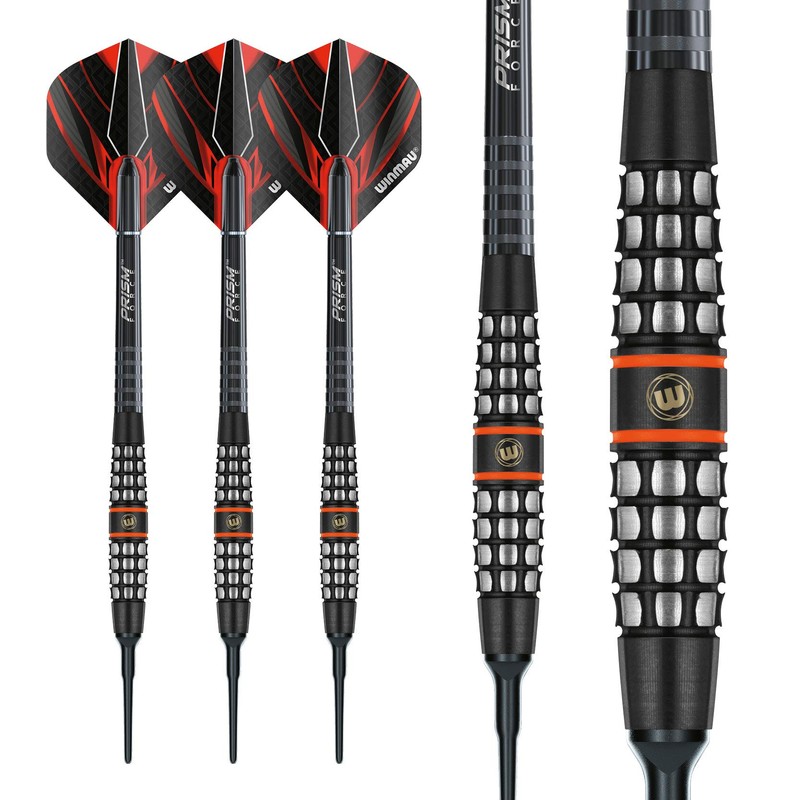 WINMAU Sicario Tungsten Softip Darts 20g with Prism Flights and