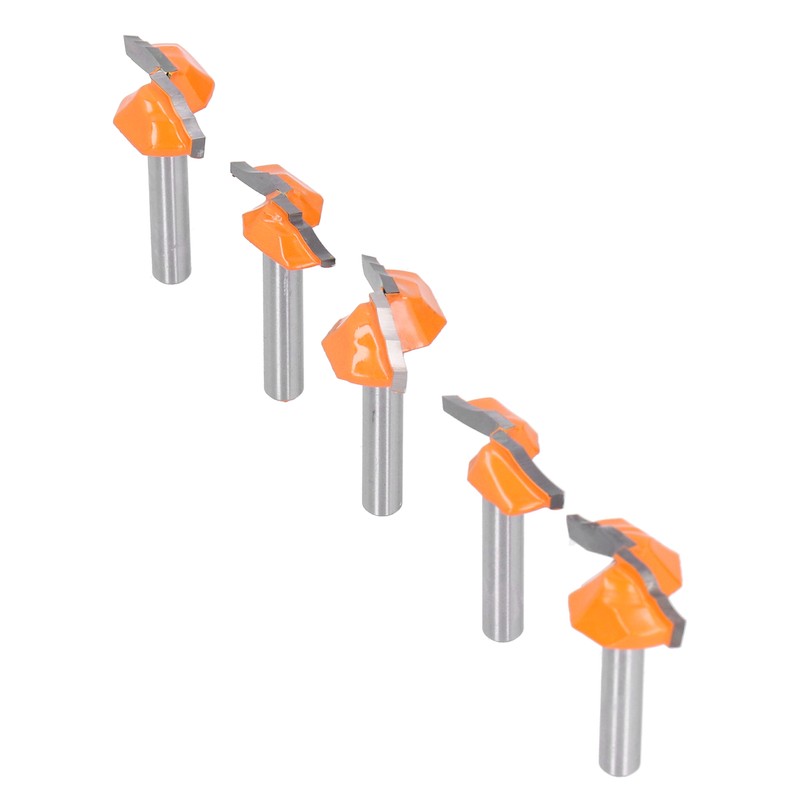 5Pcs 6mm Shank Router Bit Yellow Milling Cutter for Cabinet