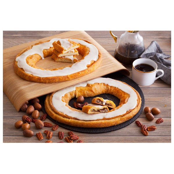 Danish Kringle Pair - Pecan and Cream Cheesecake