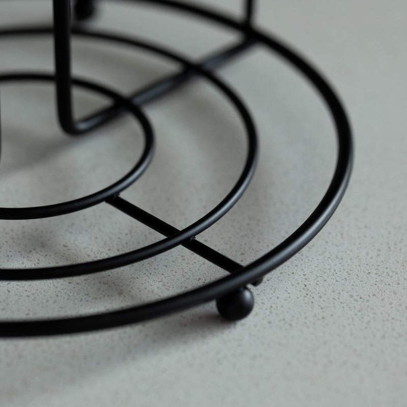 Freestanding Black Iron Towel Paper Holder Stand Roll Dispenser with