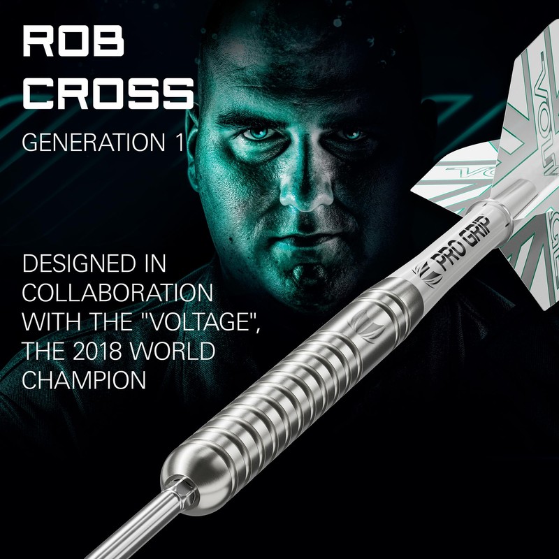TARGET Darts Rob Cross Generation 1 Steel Tip Darts, 90%