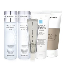 5 types of skin care (whitening skin + whitening lotion + whitening large-capacity cream + eye cream + peeling gel) for blemish management, dull skin, wrinkle improvement, and skin texture improvement. / 스킨케어 5종(미백스킨+미백로션+미백대용량크림+아이크림+필링젤) 잡티관리칙칙한피부주름개선피부결정돈