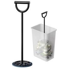 Trash Compactor for Kitchen and Small Outdoor Bins: All Metal Manual Garbage Tamper, Handy Waste Press Tool, Reduces Trash Volume, Saves Bags/Can Space, Less Disposal Trips/Easy to Use Clean & Store